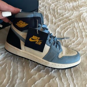 Nike Air Jordan Sneakers - Blue and Cream